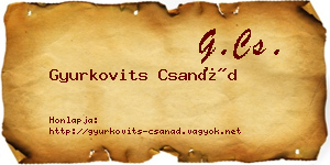 Gyurkovits Csanád névjegykártya